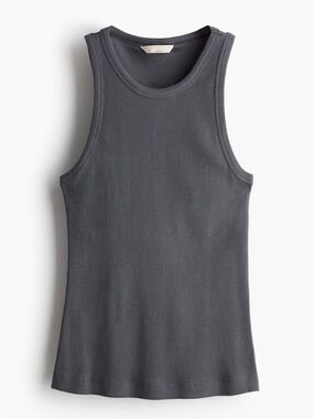 Silk-blend tank top H&M Women's - Charcoal Gray